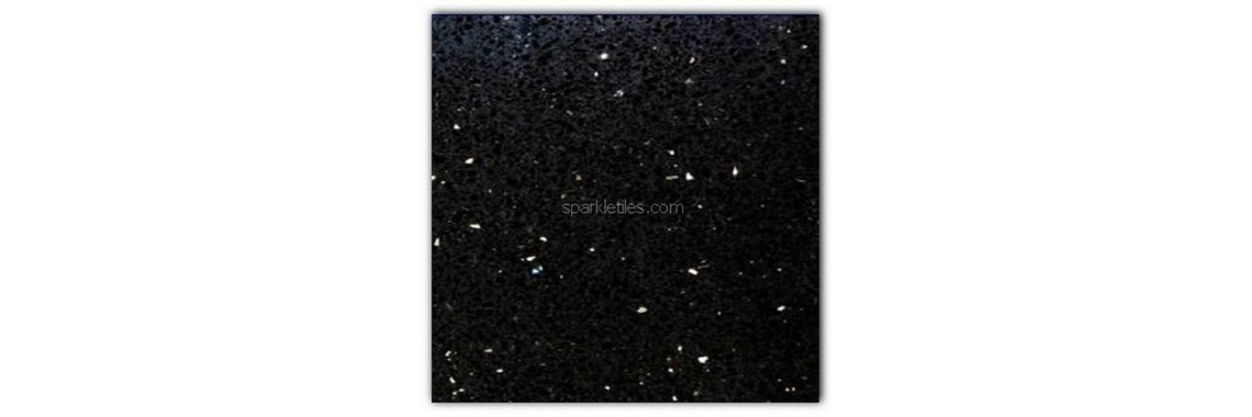 Black opal sparkly mirror tile